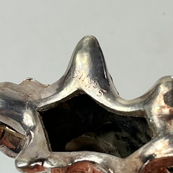 Silver Metal Bird Salt Pepper Shakers On Tree Stand Removable Vintage 911X-5 - Picture 9 of 12